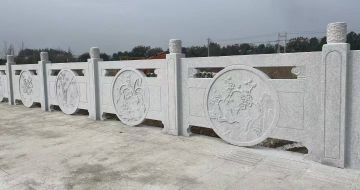 赣州芝麻白河道栏杆 石材栏杆