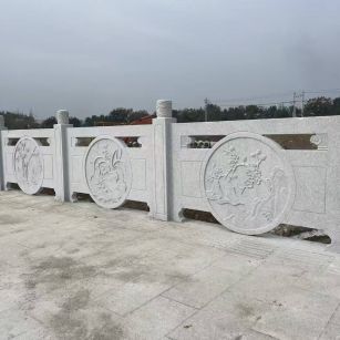 赣州芝麻白河道栏杆 石材栏杆