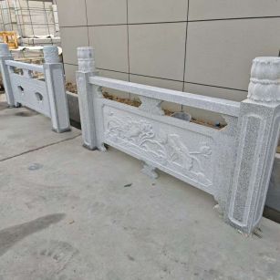 赣州芝麻白河道栏杆 石材栏杆