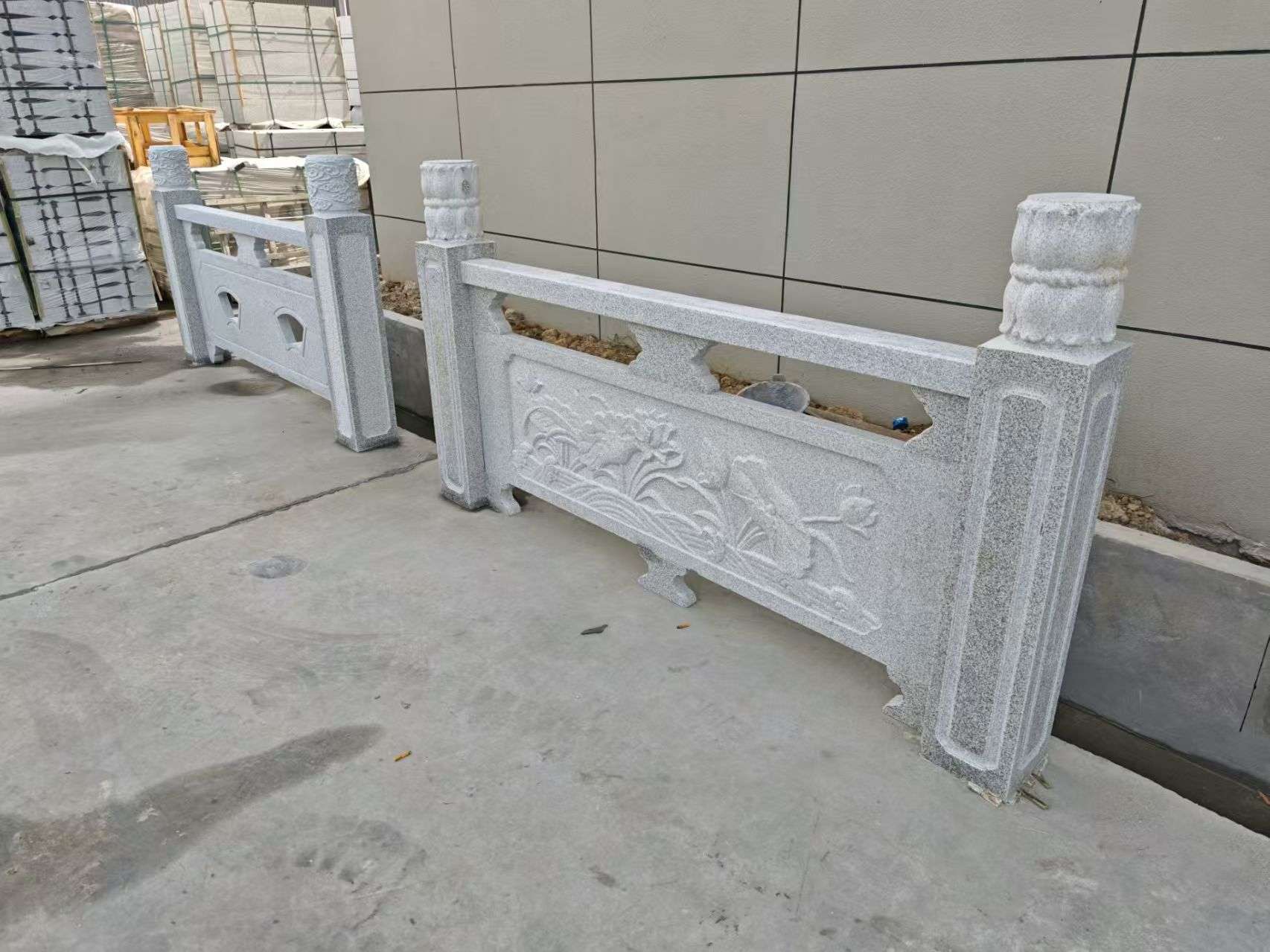 赣州芝麻白河道栏杆 石材栏杆