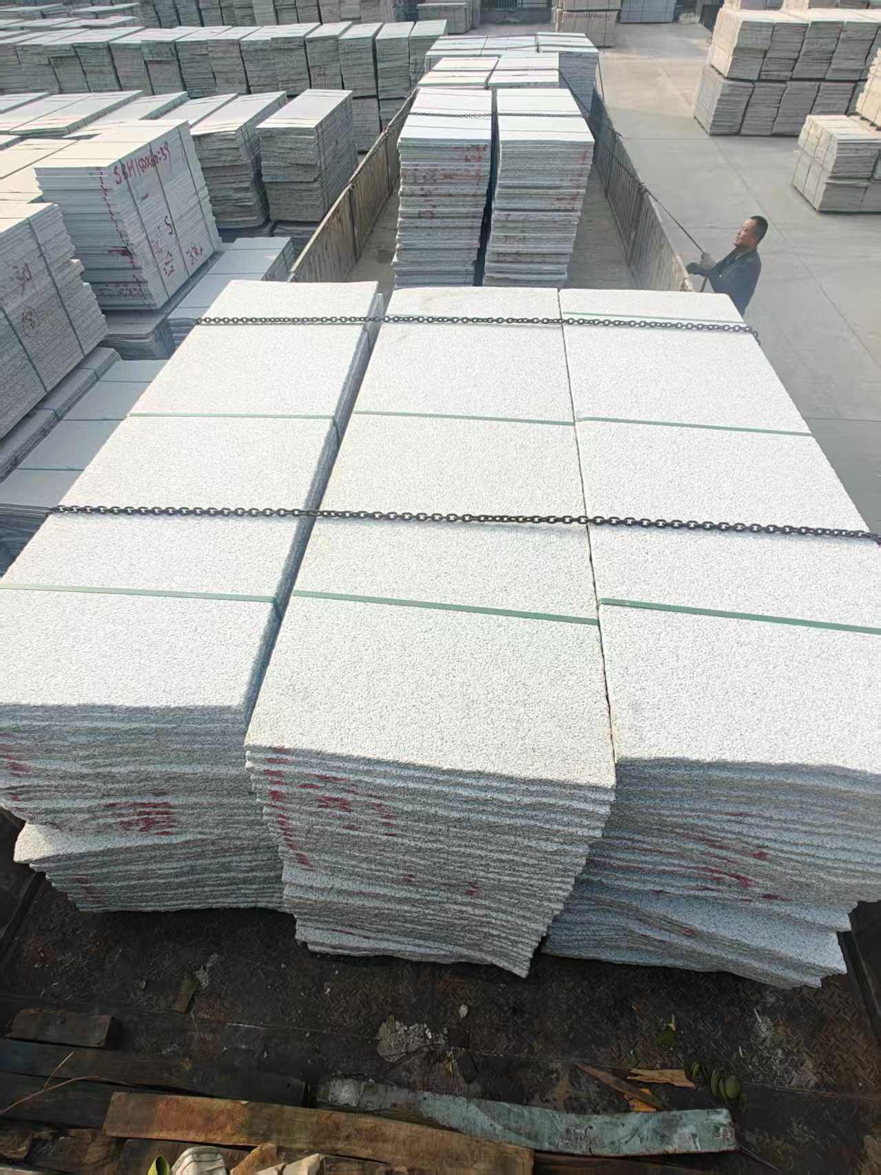 赣州芝麻白毛板，石材毛板