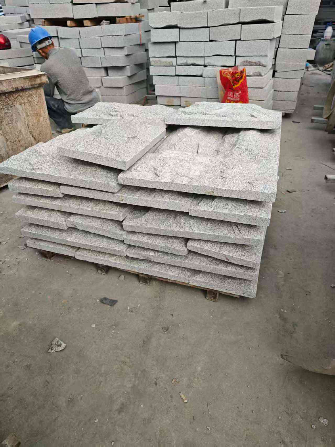 赣州芝麻白蘑菇石，自然面